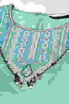 Smoky Blue Straight Regular Fit Festive Kurta image number 1