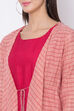 Red Viscose Cotton A Line Dress image number 1