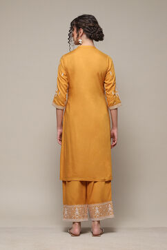 Mustard LIVA Straight Solid 2 Piece Set image number 4