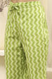 Pink Cotton Screen Print Unstitched Suit Set image number 3