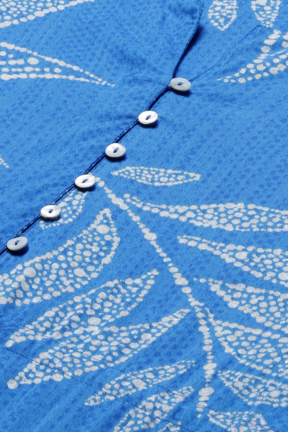 Blue LIVA Straight Printed Top image number 2