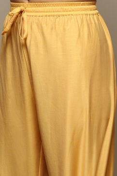 Yellow Cotton Blend Straight Yarndyed Kurta Suit Set image number 2