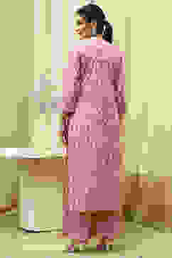 Coral Cotton Printed Unstitched Suit Set image number 5