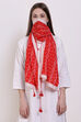 Red Cotton Printed Scarf image number 0