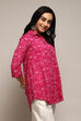 Cham Blue Ikat Straight Yarndyed Shirt image number 3