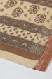 Coffee Brown Cotton Machine Embroidered Unstitched Suit Set image number 4