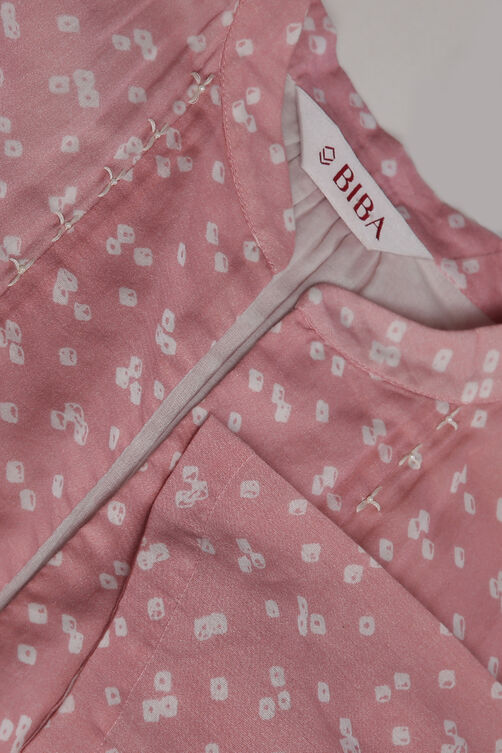 Dusky Pink Cotton Straight Kurta Palazzo Suit Set image number 1