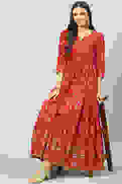 Cherry Red Cotton Dress image number 6