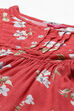 Red Flared Rayon Printed Dress image number 1