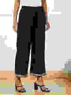 Black Polyester Palazzo Pants image number 3