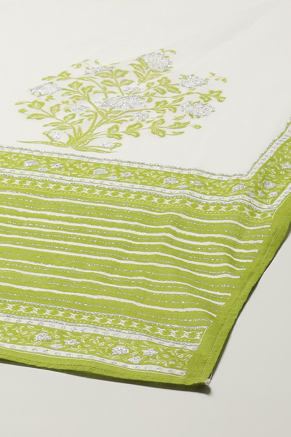 Black Cotton Anarkali Printed Kurta Churidar Suit Set image number 3