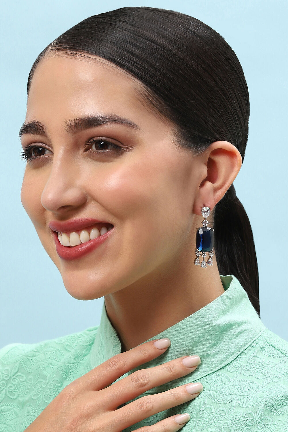 Navy Brass earrings image number 1