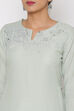Mint Green Cotton Straight Kurta image number 1