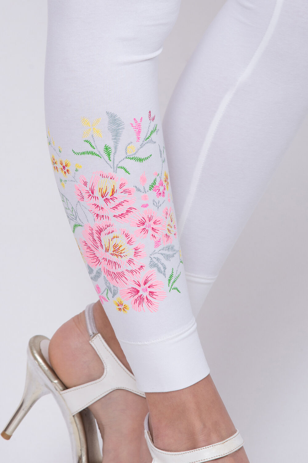 White Straight Leggings