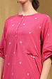 Orange Cotton Printed Straight Suit Set image number 1
