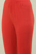 Red Printed Cotton Kalidar Kurta Legging Suit Set image number 2