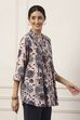 Beige Viscose Rayon Straight Kurta image number 4