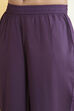 Purple Cotton Asymmetric Suit Set image number 2