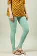 Camel Cotton Blend Solid Churidar image number 3