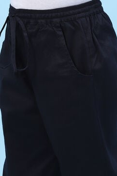 Black Cotton Solid Pant image number 1
