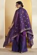 Purple Royal Silk Yoke Design Fusion Set image number 5