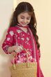 Pink Floral Printed Straight Cotton Kurta Set image number 1