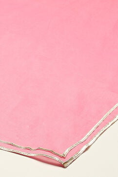 Pink Cotton Gathered Kurta Palazzo Suit Set image number 3
