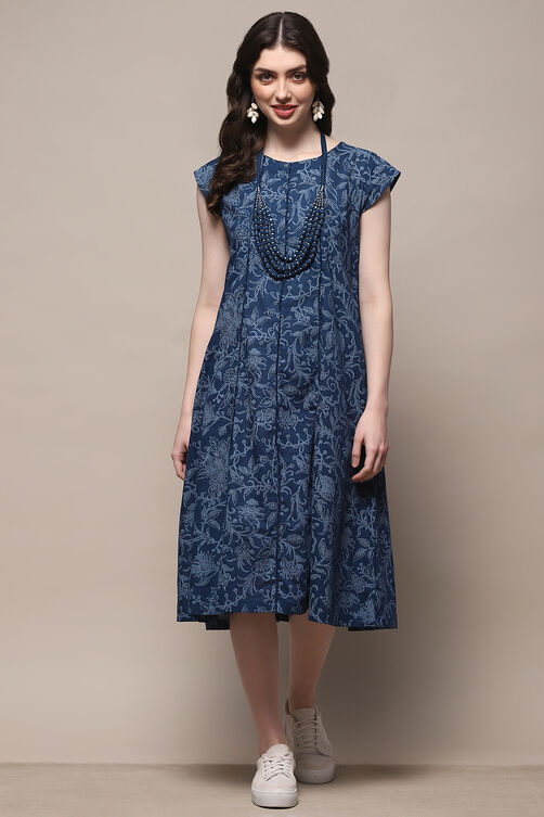 Indigo Rayon Straight Kurta image number 5