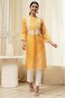 Coral Polyester Straight Kurta image number 5