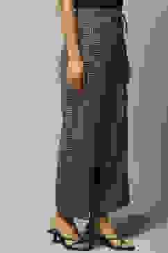 Black LIVA Straight Palazzo image number 5