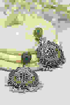 Green Brass Drop & Danglers image number 0