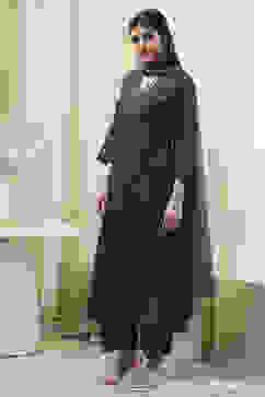 Dark Green Shantoon Printed Anarkali Suit Set image number 3