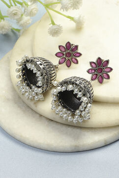 Pink Brass Jhumka image number 0