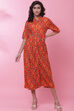 Rust Rayon Fusion Dress image number 0