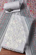 Grey Linen Unstitched Suit Set image number 0