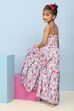 White Poly Chinon Printed Regular Suit Set image number 4