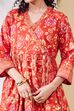 Rust Cotton Anarkali Suit Set image number 1