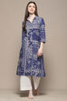 Indigo Rayon Straight Kurta image number 5