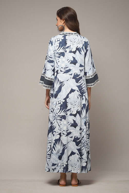 Navy Rayon Printed Nightwear image number 2