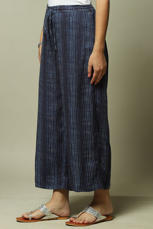 Indigo LIVA Straight Pants image number 3