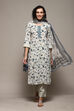 Blue Cotton Printed Unstitched Suit Set image number 8
