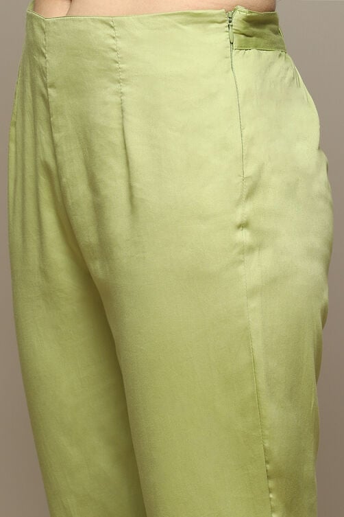 Buy Green Cotton Blend Straight Kurta Pant Suit Set for INR3497.50 ...