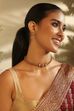 Gold Plated Brass Beaded Choker Necklace Set image number 3