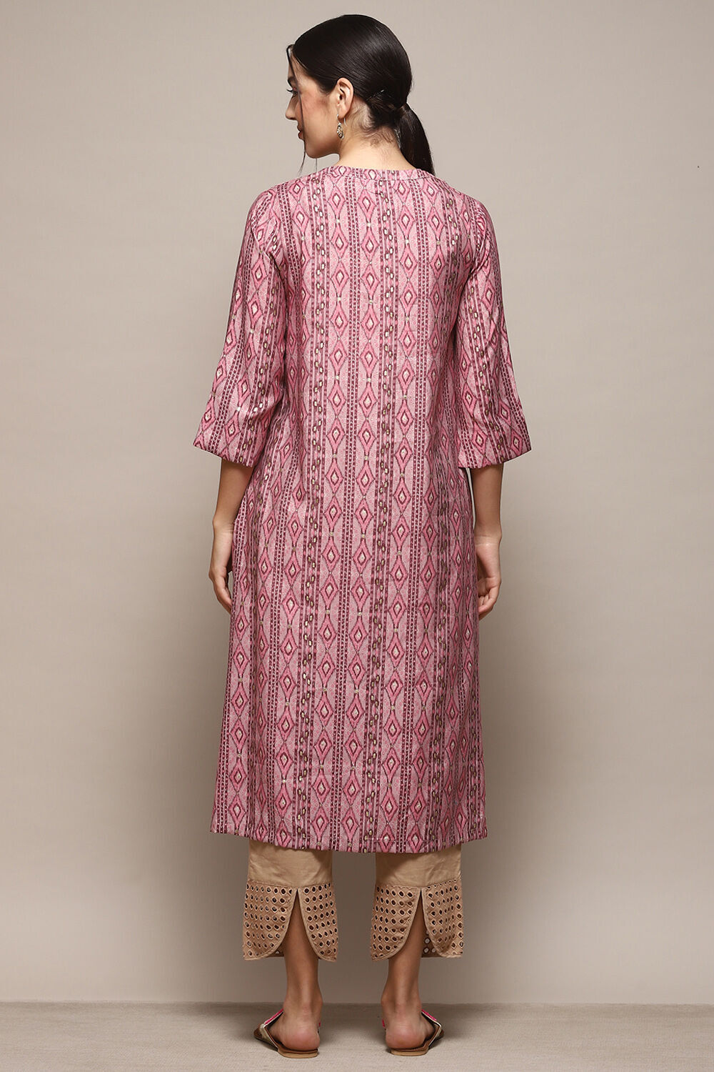 Green Poly Viscose Straight Printed Kurta image number 3