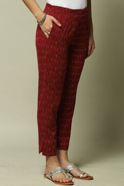 Maroon Cotton Pants image number 5