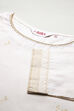 Off White Cotton Flax Printed Kurta image number 1