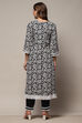 White Black Rayon Unstitched Suit Set image number 6