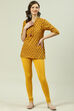 Camel Cotton Blend Solid Churidar image number 5