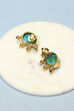 Turquoise Brass Earrings image number 2