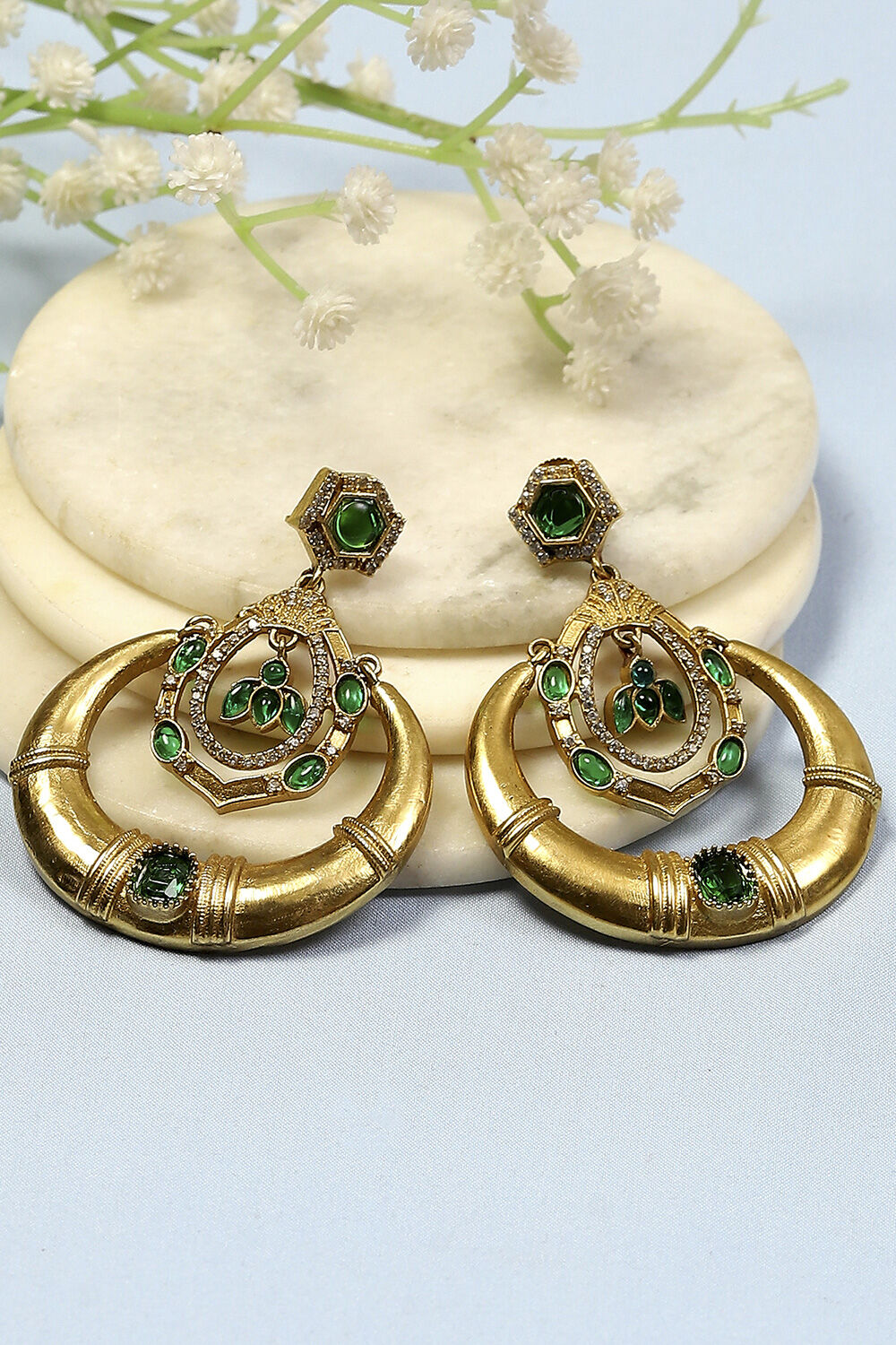 Green Alloy Drop & Danglers image number 0